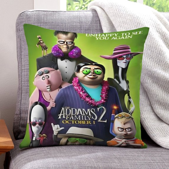 The Addams Family 2 Throw Pillow Cover Case adding vibrant personality and fun to your home decor while being soft and comfortable 17x 17-inch(45×45cm)