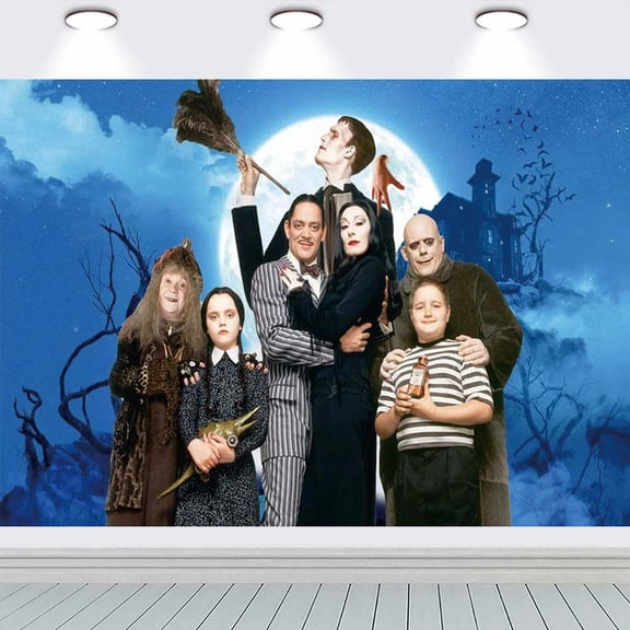 The Addams Family Banner Backdrop Background Taspestry Wall Decor Birthday Party Supplies Poster Fans
