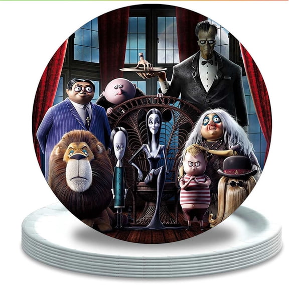 The Addams Family Birthday Plates Disposable Dinnerware Party Supplies Decorations Tableware