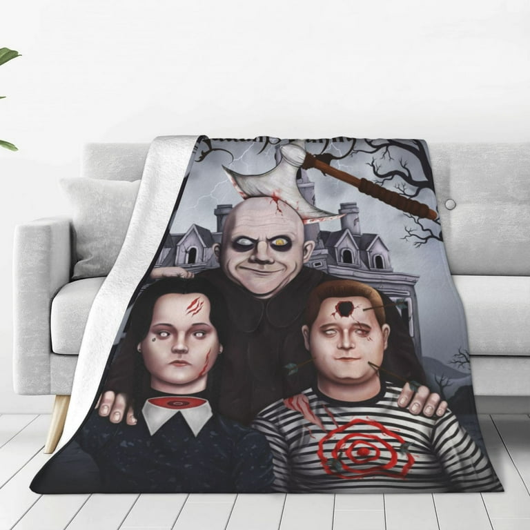 The Addams Family Fleece Throw Blanket Ultra Soft Cozy Fuzzy Plush Blanket for All Seasons Lightweight Warm Blankets Gifts Suit for Home Couch Sofa