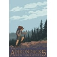 thumbnail image 1 of The Adirondacks, New York, Hiking Scene (24x36 Giclee Gallery Art Print, Vivid Textured Wall Decor), 1 of 3