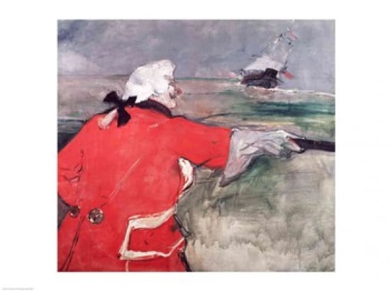 The Admiral Viaud Canvas Art - Henri de Toulouse-Lautrec (24 x 18)