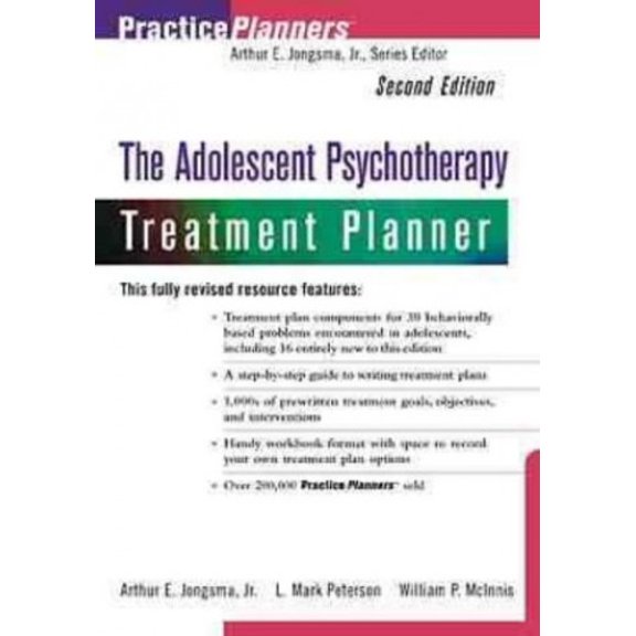 Pre-Owned The Adolescent Psychotherapy Treatment Planner (Paperback) by Arthur E Jongsma, L Mark Peterson, William P McInnis