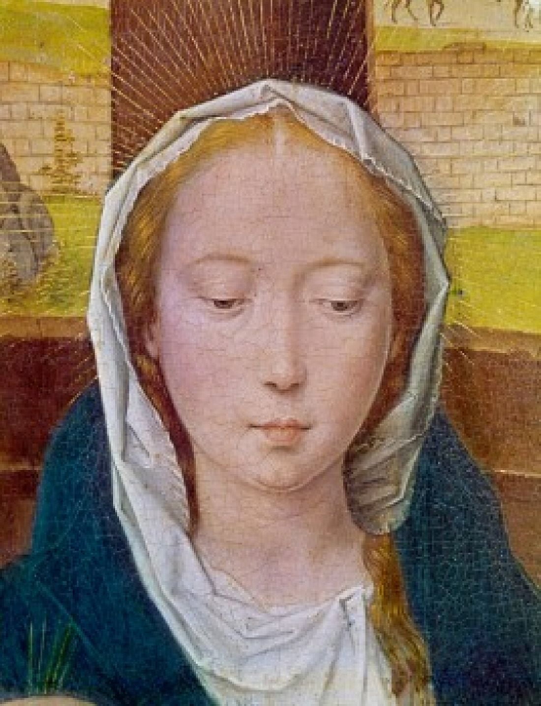 The Adoration - Detail (Babera Virgin) by Hans Memling (1433-1494) Canvas Art - Hans Memling (18 x 24)