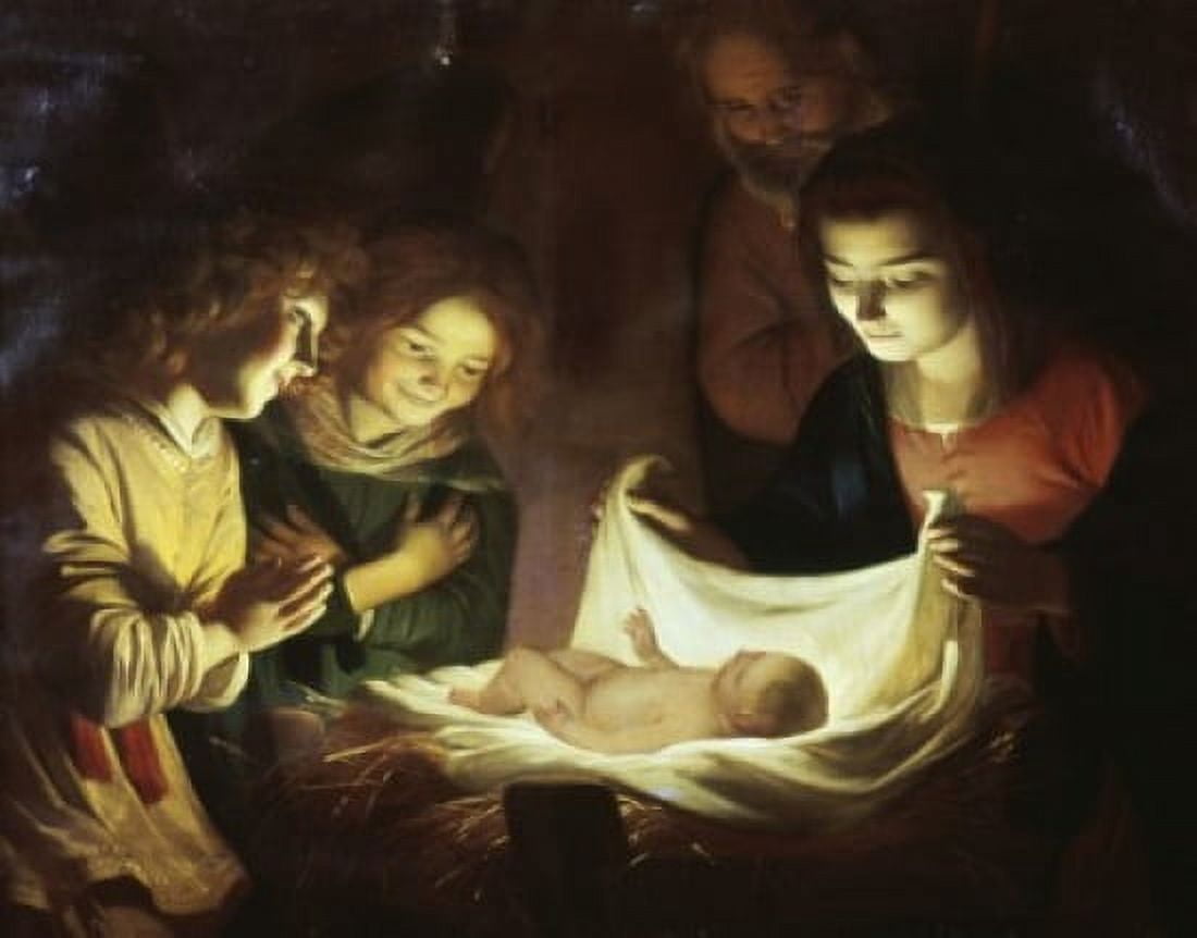 The Adoration Gerrit van Honthorst (1590-1656 Dutch) Canvas Art - Gerrit van Honthorst (18 x 24)