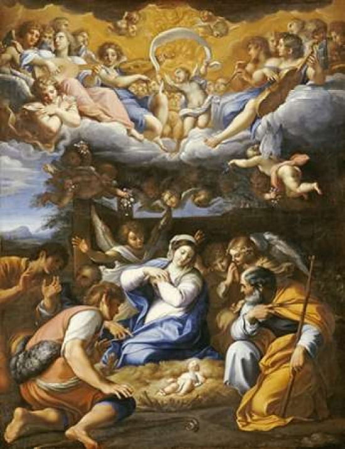 The Adoration of The Shepherds Canvas Art - French School (22 x 28)