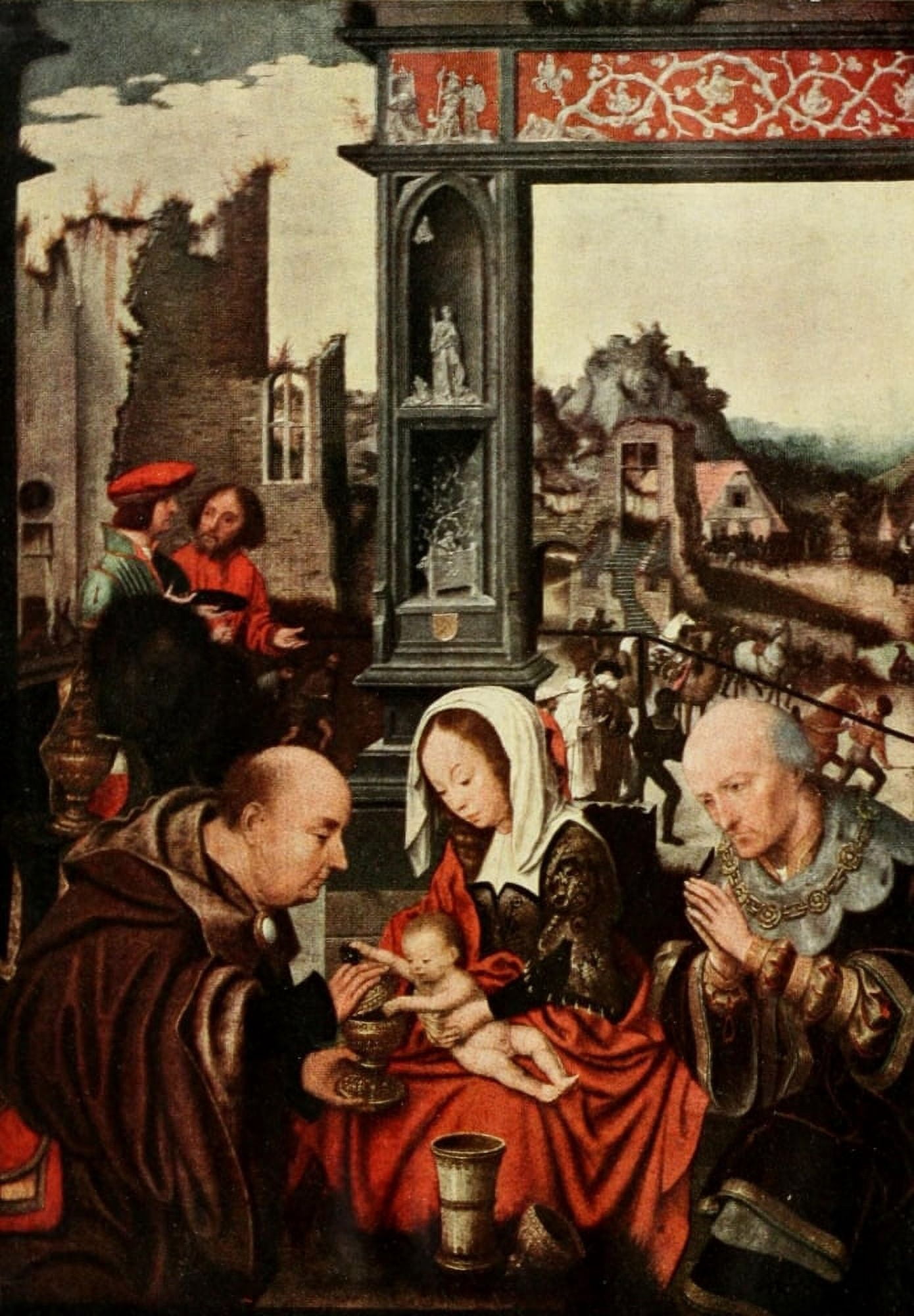 The Adoration of the Kings 1924 Adoration of the Magi Canvas Art - Jan Mostaert (18 x 24)