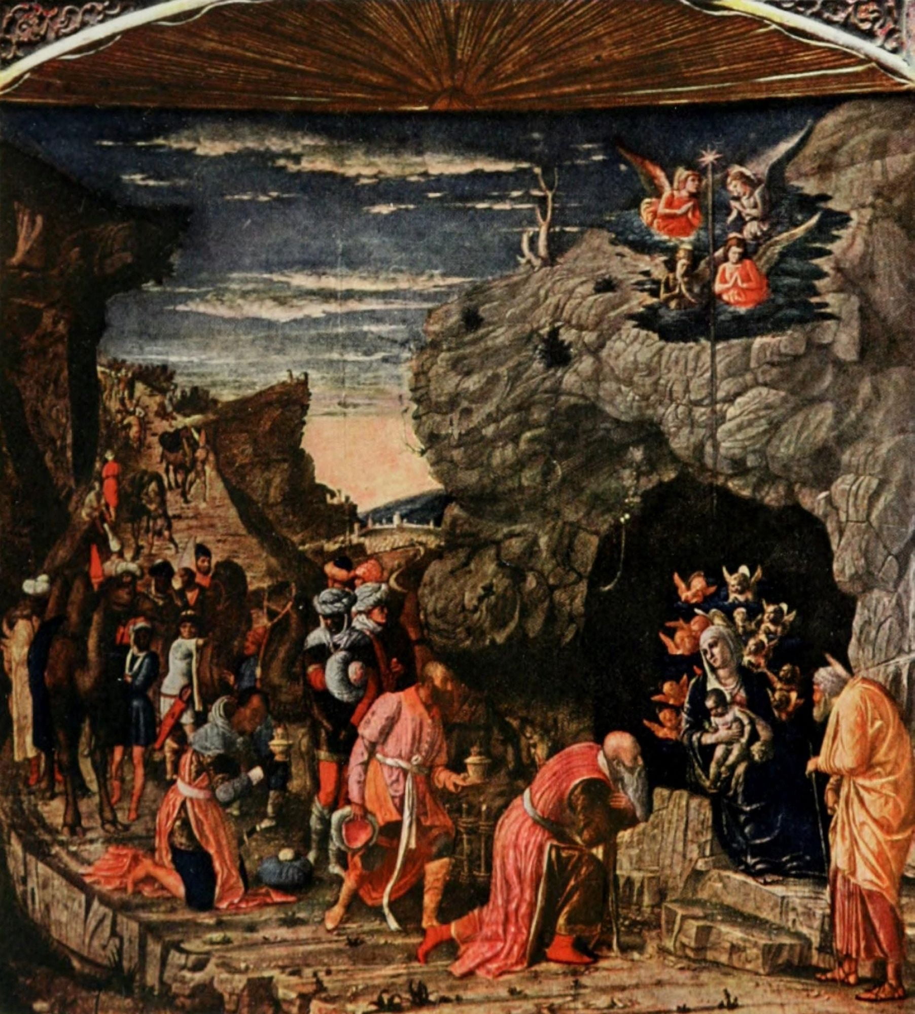 The Adoration of the Kings Canvas Art - Andrea Mantegna (18 x 24)