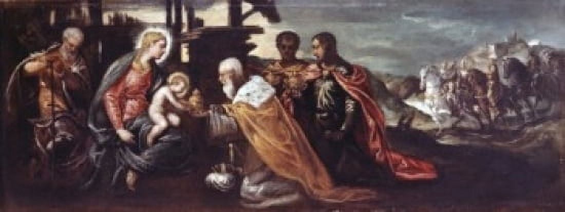 The Adoration of the Kings Jacopo Tintoretto (1518-1594 Italian) Canvas Art - Jacopo Tintoretto (24 x 36)