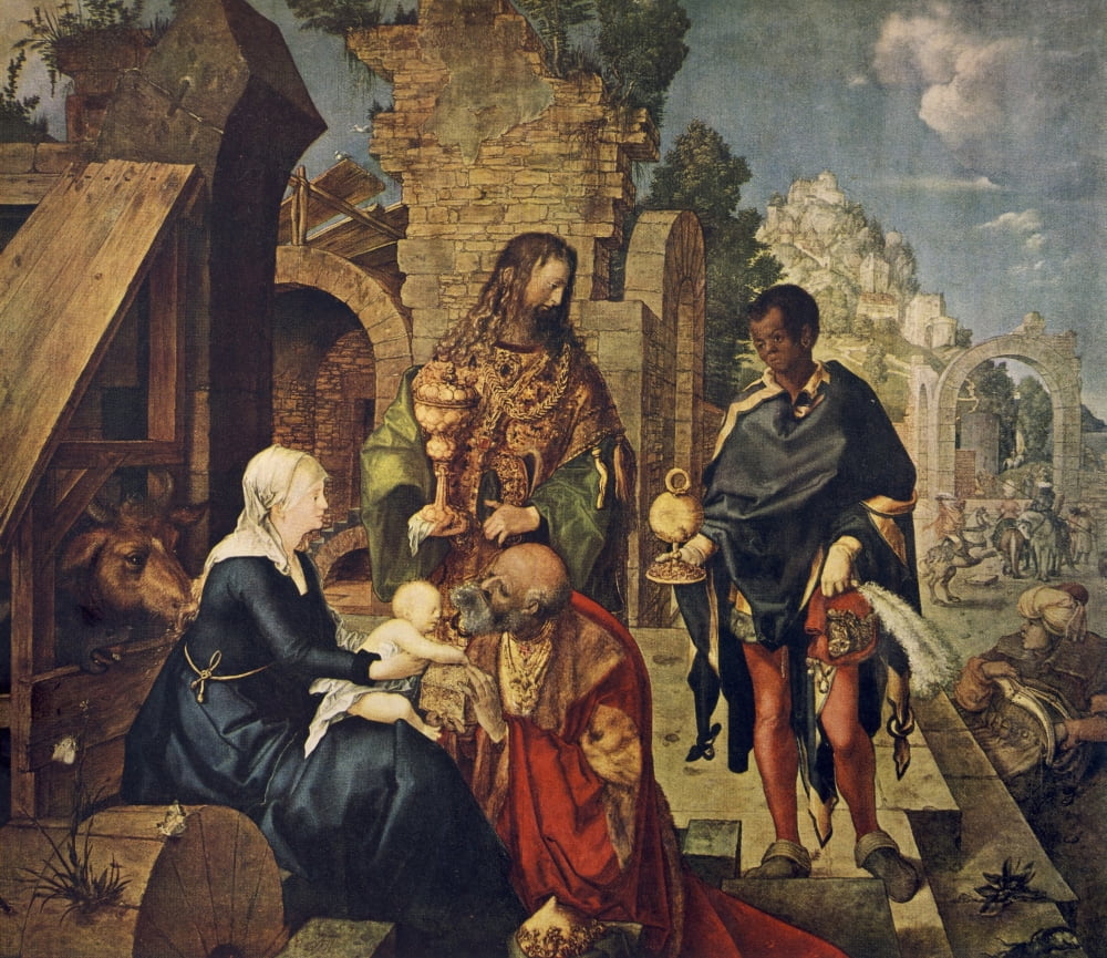 The Adoration of the Magi The Worlds Greatest Paintings 1934 Canvas Art - Albrecht DÔø?rer (24 x 36)