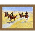thumbnail image 1 of The Advance 38x28 Large Gold Ornate Wood Framed Canvas Art by Frederic Remington, 1 of 2