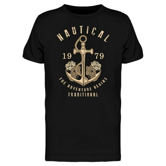 The Adventure Begins Anchor T-Shirt Men -Image by Shutterstock, Male Small