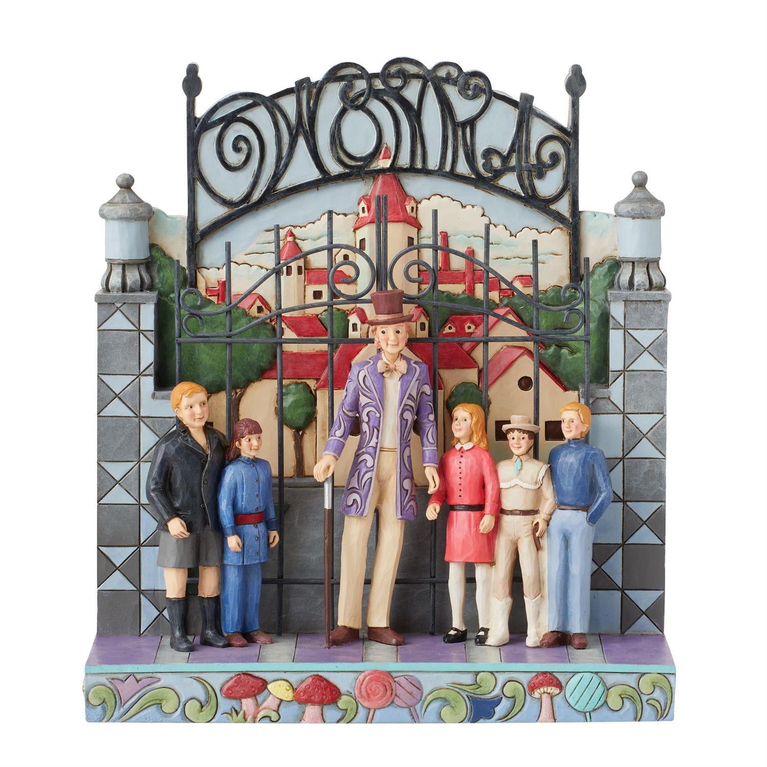 Jim Shore Willy Wonka and Children Resin Figurine, 12-Inch