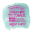 thumbnail image 1 of The Adventure Never Ends The Magic Never Stops Classroom Watercolor Decal Wall Art Sticker Designs Vinyl Stickers For Home House Walls Rooms Windows Bedroom Decoration Size (28x28 inch), 1 of 3