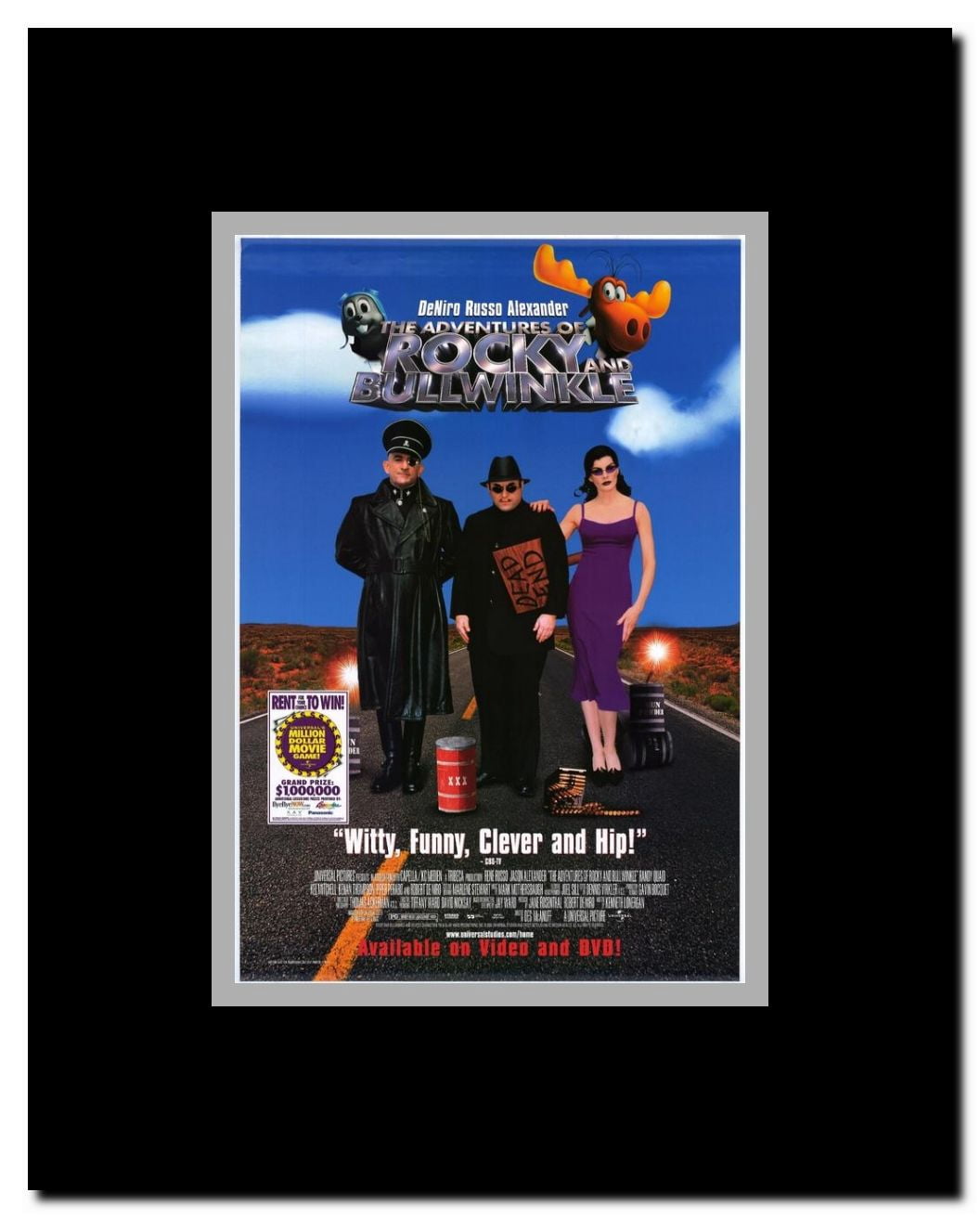 The Adventures of Rocky & Bullwinkle Framed Movie Poster