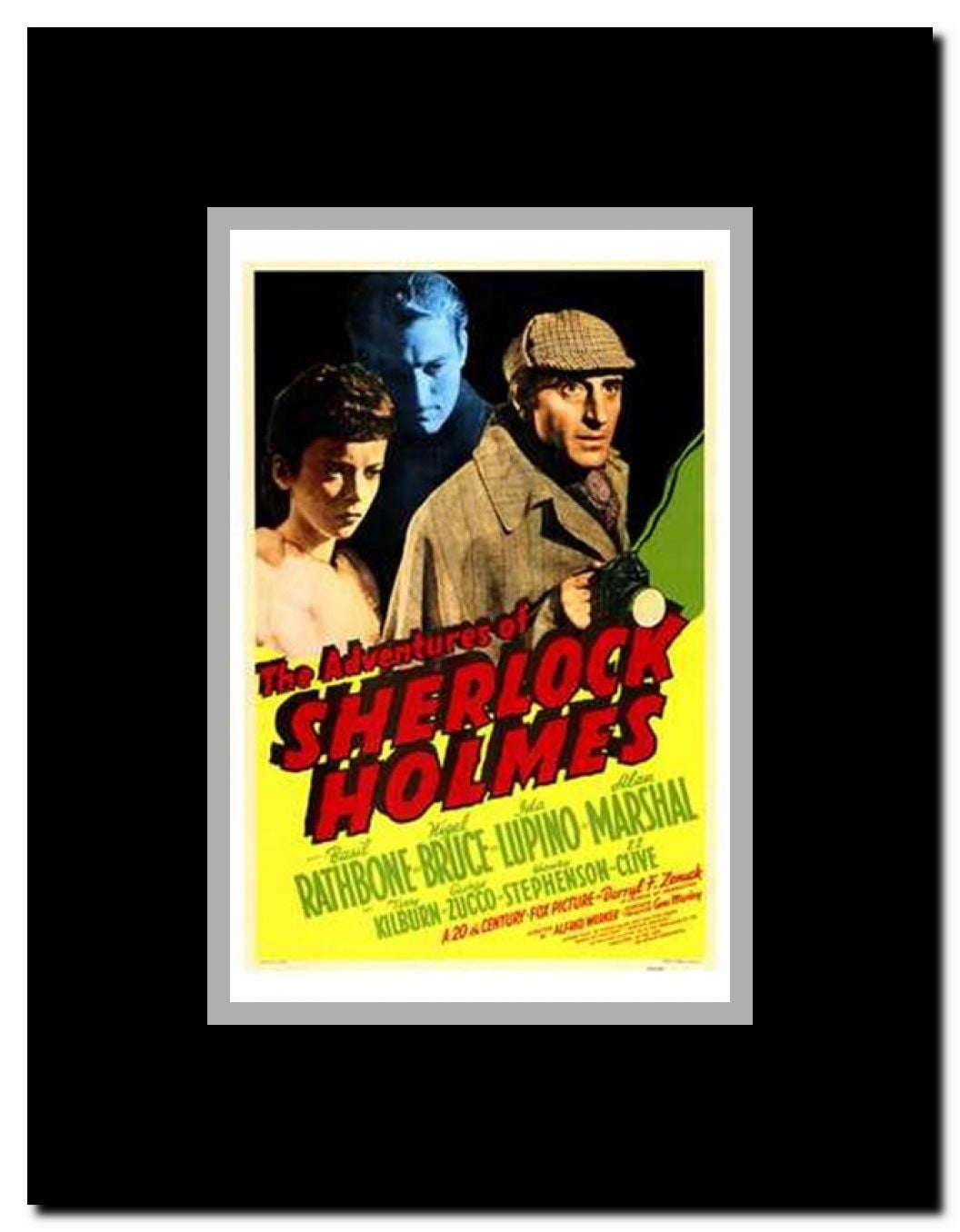 The Adventures of Sherlock Holmes Framed Movie Poster