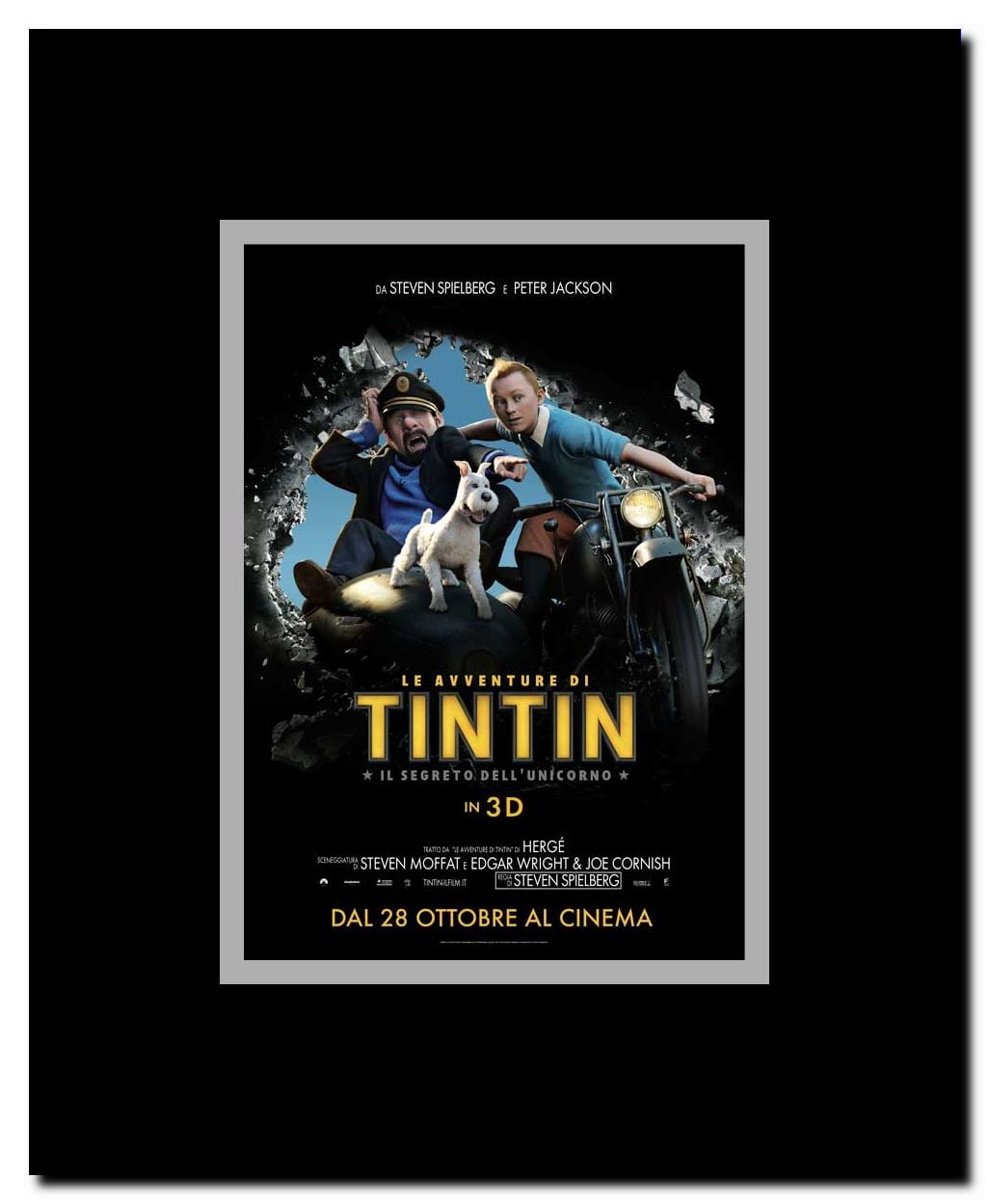 The Adventures of Tintin: The Secret of the Unicorn Framed Movie Poster