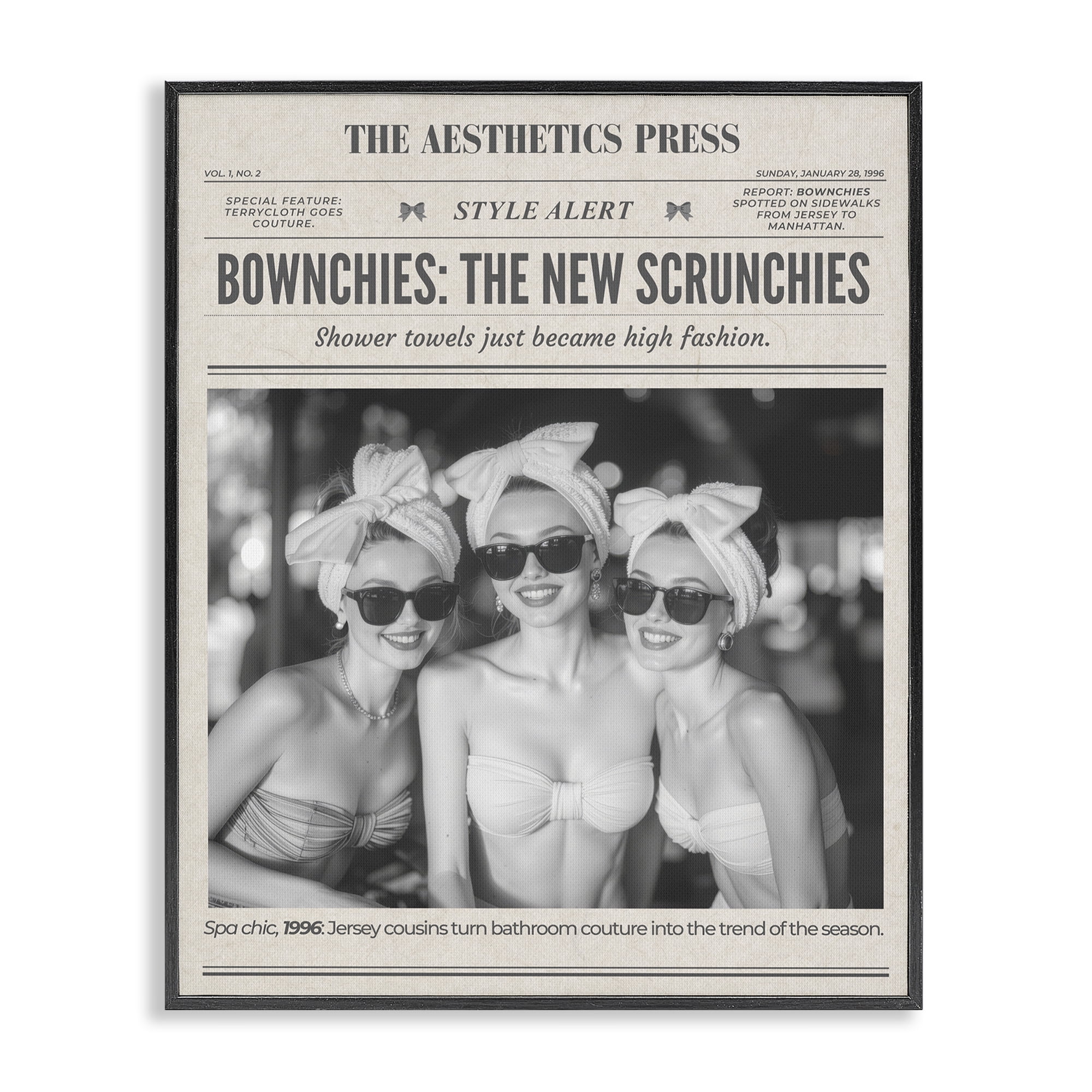 The Aesthetics Press Magazine Black Framed Giclee Art, design by A Barefoot Stylist