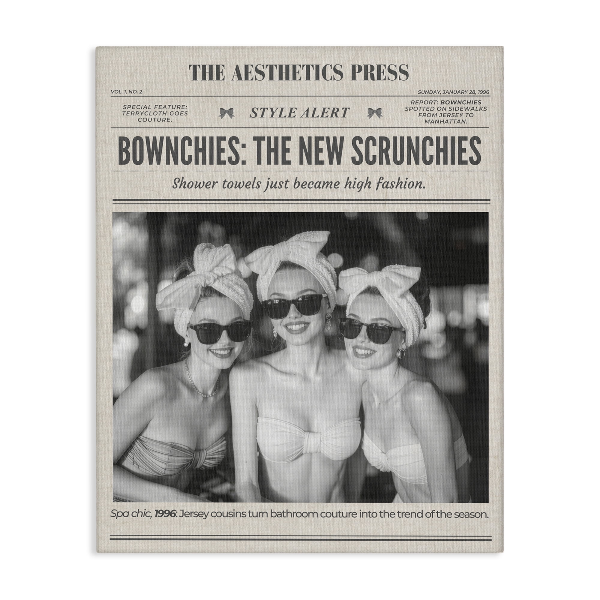 The Aesthetics Press Magazine Canvas Wall Art, design by A Barefoot Stylist