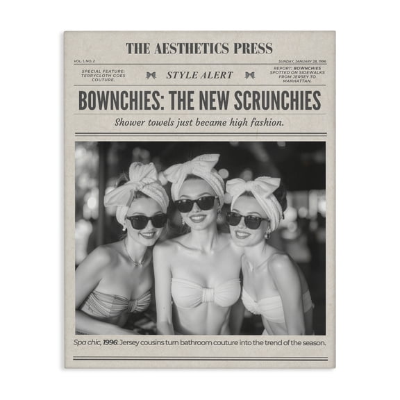 The Aesthetics Press Magazine Canvas Wall Art, design by A Barefoot Stylist