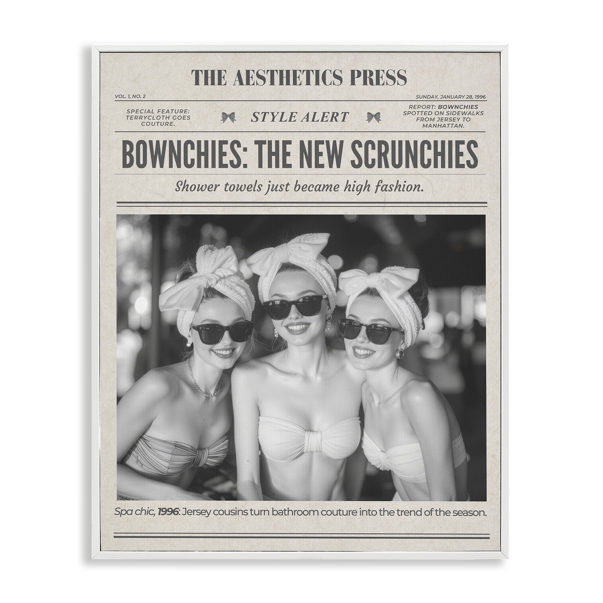 The Aesthetics Press Magazine White Framed Giclee Art, design by A Barefoot Stylist