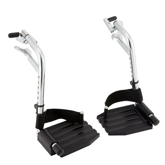 Invacare Wheelchair Legrest with Heel Loops, Swing-Away Design & Flip-Up Composite Footplate