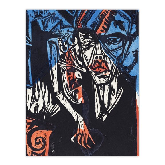 The Agonies of Love Ernst Ludwig Kirchner Huge Wall Art Print 18X24 In