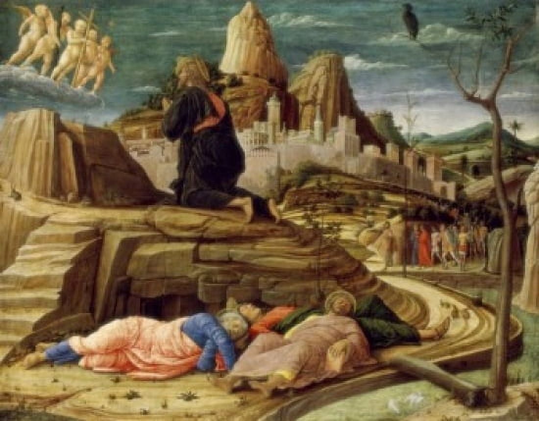 The Agony in the Garden by Andrea Mantegna oil on wood panel 1460 England London National Gallery 1431-1506 Canvas Art - (24 x 36)