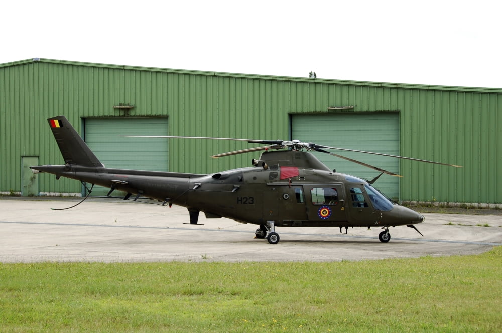 The Agusta A-109 helicopter of the Belgian Army Canvas Art - Luc De JaegerStocktrek Images (34 x 23)
