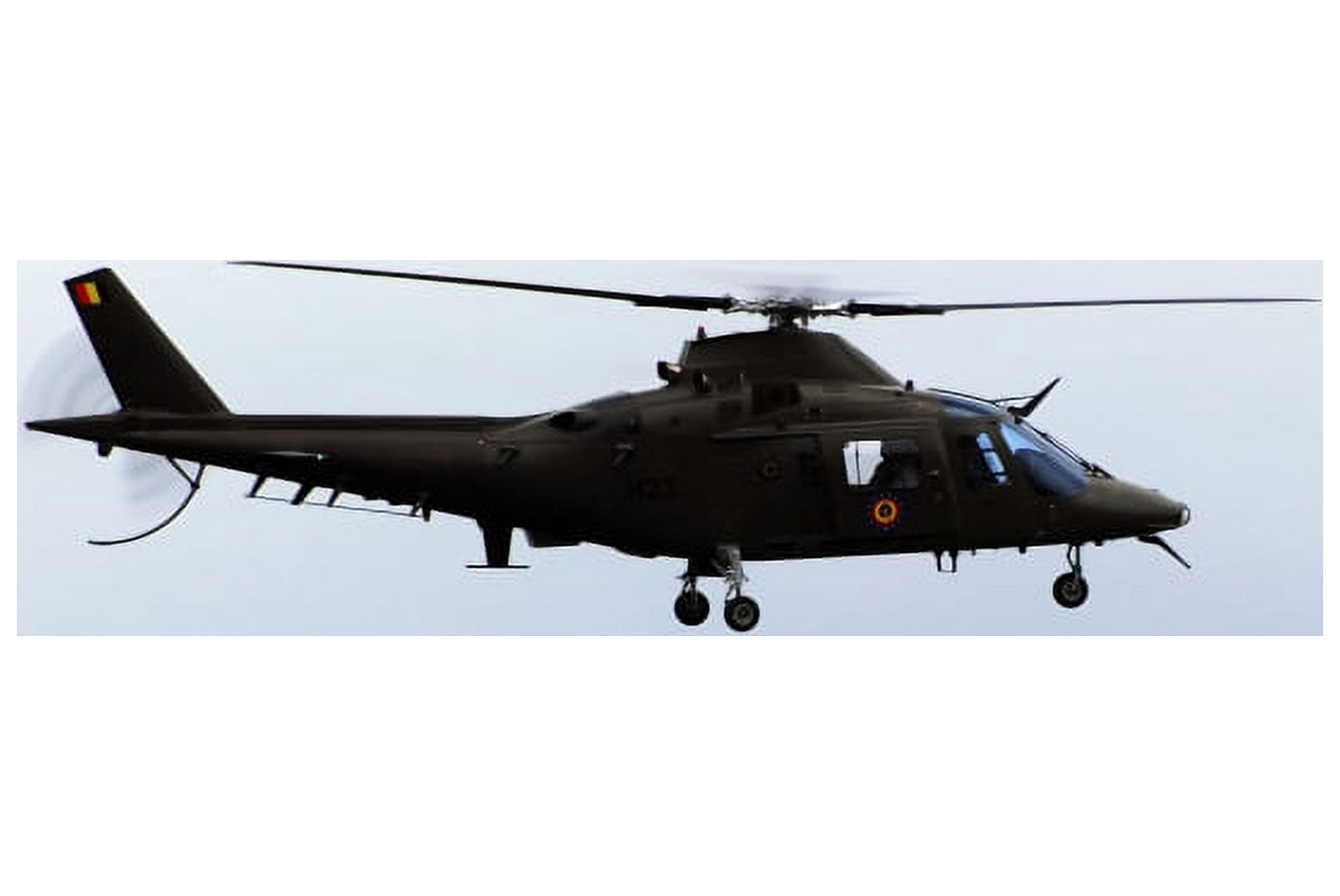 The Agusta A-109 helicopter of the Belgian Army in flight Canvas Art - Luc De JaegerStocktrek Images (17 x 12)