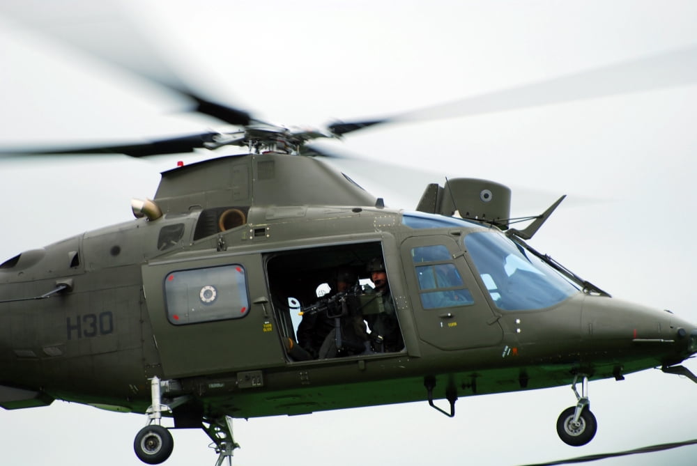 The Agusta A109 used by the Belgian Army Canvas Art - Luc De JaegerStocktrek Images (34 x 23)