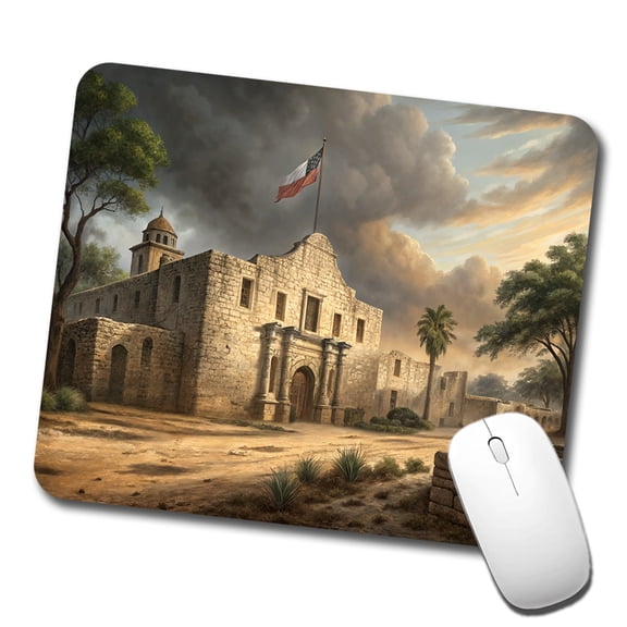 The Alamo In 1836 Texas Mouse Pad Low Profile Gaming Mat