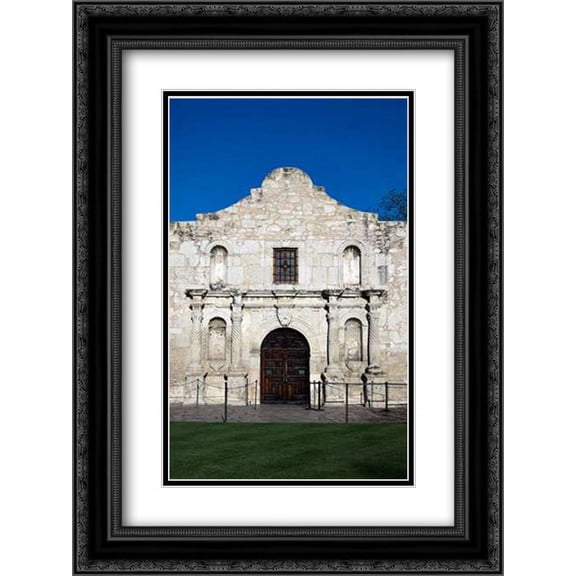 The Alamo, San Antonio, TX 2x Matted 18x24 Black Ornate Framed Art Print by Highsmith, Carol