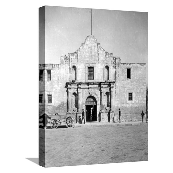Art.com The Alamo in San Antonio, TX Photograph No.1 - San Antonio, TX Stretched Canvas Print Wall Art by Lantern Press, 12" x 16"
