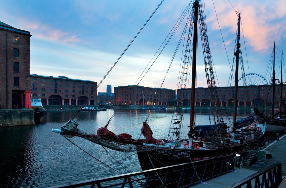 The Albert Dock Liverpool Merseyside England Canvas Art - Panoramic Images (36 x 12)