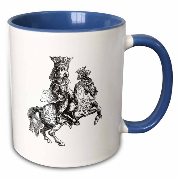 3drose, the Alchemist Demon in the Guise of a Young Soldier Cut Out, 11oz Two-tone Blue Mug