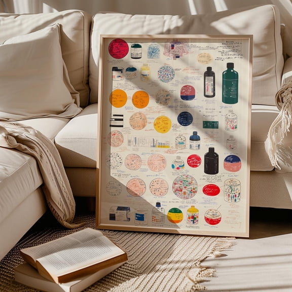 The Alchemist Inventory, Imaginary Sketch, Surreal Blueprint Art, Conceptual Absurdism, Futuristic Print,, RE22 Unframed Paper Print