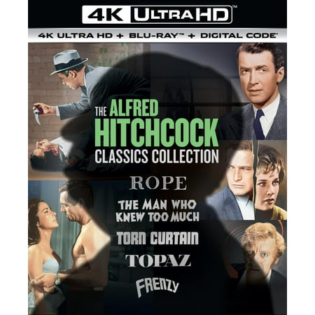 The Alfred Hitchcock Classics Collection (Rope / The Man Who Knew Too Much / Torn Curtain / Topaz / Frenzy) (4K Ultra HD + Blu-ray + Digital Copy)