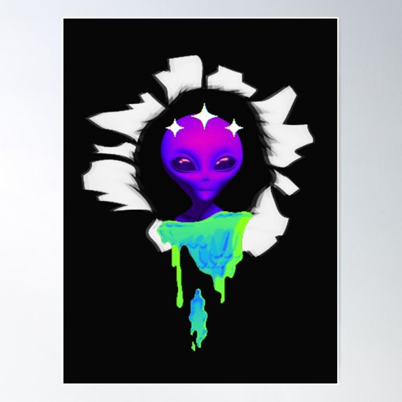 The Alien Inside Poster Wall Art, Modern Wall Decor For Living Room Bedroom, 8x12 UNFRAMED