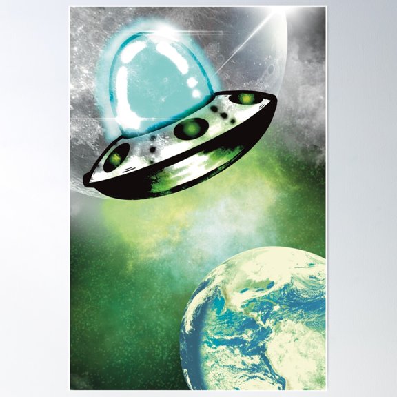 The Alien Invasion Poster Wall Art, Modern Wall Decor For Living Room Bedroom, 8x12 UNFRAMED
