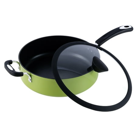 The All-In-One Green Sauce Pan by Ozeri -- 100% APEO, GenX, PFBS, PFOS, PFOA, NMP and NEP-Free German-Made Coating