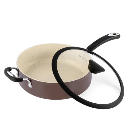 The All-In-One Stone Sauce Pan by Ozeri 100% APEO, GenX, PFBS, PFOS, PFOA, NMP and NEP-Free German-Made Coating