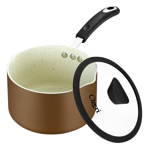 The All-In-One Stone Saucepan and Cooking Pot by Ozeri -- 100% APEO, GenX, PFBS, PFOS, PFOA, NMP and NEP-Free German-Made Coating