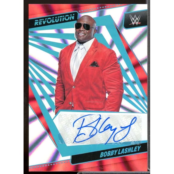 The All Mighty Bobby Lashley 2022 Revolution WWE Autographs Sunburst #AGBLH