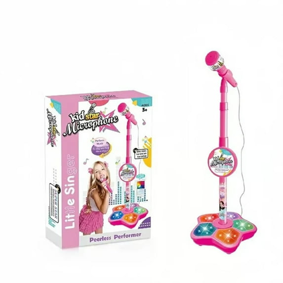 The All-in-One Microphone Toy That Makes Every Day a Concert, Adjustable Standing Microphone Karaoke Machine with Stage Lights and Pedals