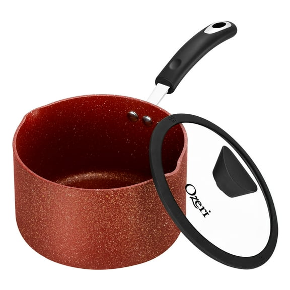 The All-in-One Stone Saucepan and Cooking Pot by Ozeri -- 100% APEO, GenX, PFBS, PFOS, PFOA, NMP and NEP-Free German-Made Coating