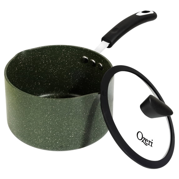 The All-in-One Stone Saucepan and Cooking Pot by Ozeri -- 100% APEO, GenX, PFBS, PFOS, PFOA, NMP and NEP-Free German-Made Coating