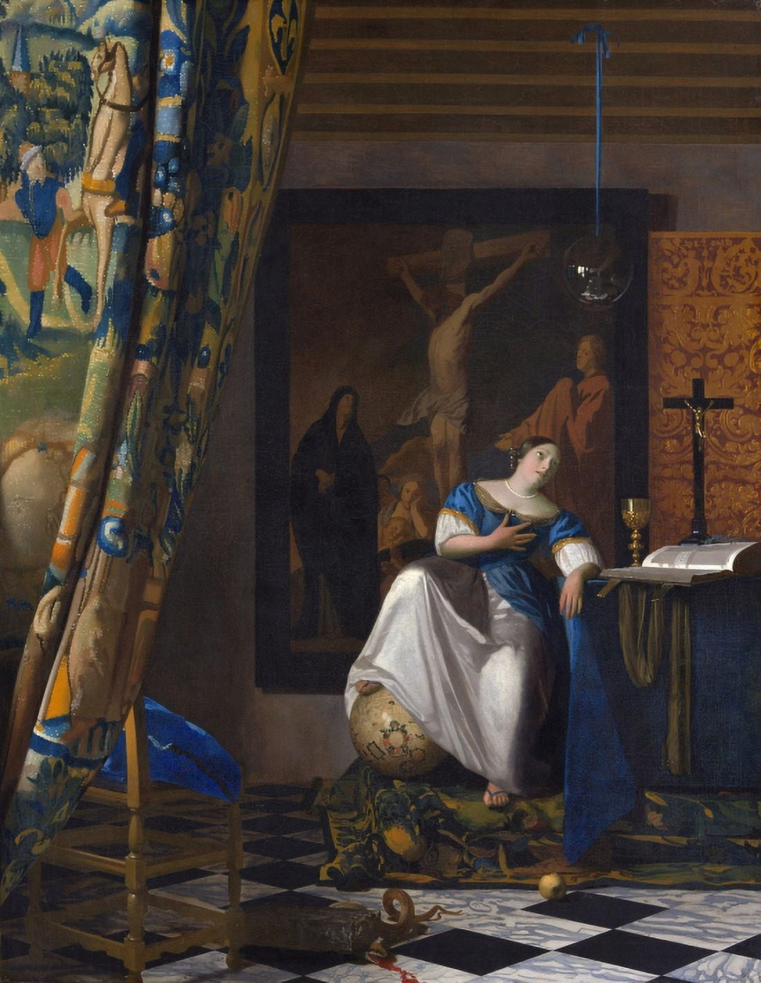 The Allegory Of The Faith Canvas Art - Johannes Vermeer (24 x 36)