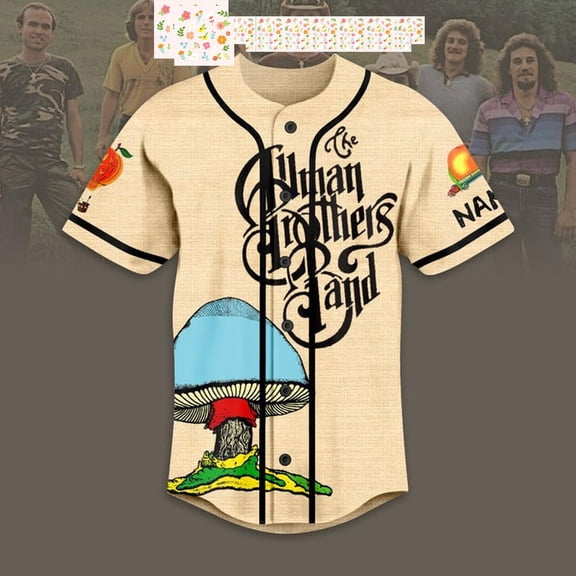 The Allman Brothers Band Midnight Rider Personalized Baseball Jersey