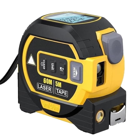 The Almighty Ruler 3-in-1 Measuring Tape, Almighty Tools Tape Measure with Led Display(196 ft/60 m)